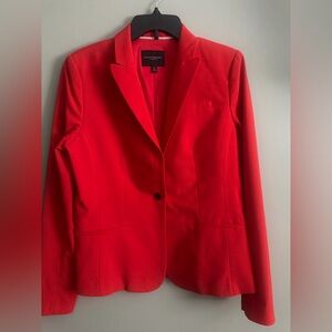 Banana Republic Classic Fit Blazer Wool Blend Vibrant Orange 8T